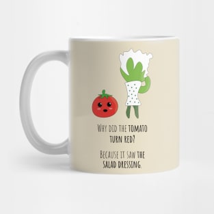 Why did the tomato turn red? - Funny vegetable joke Mug